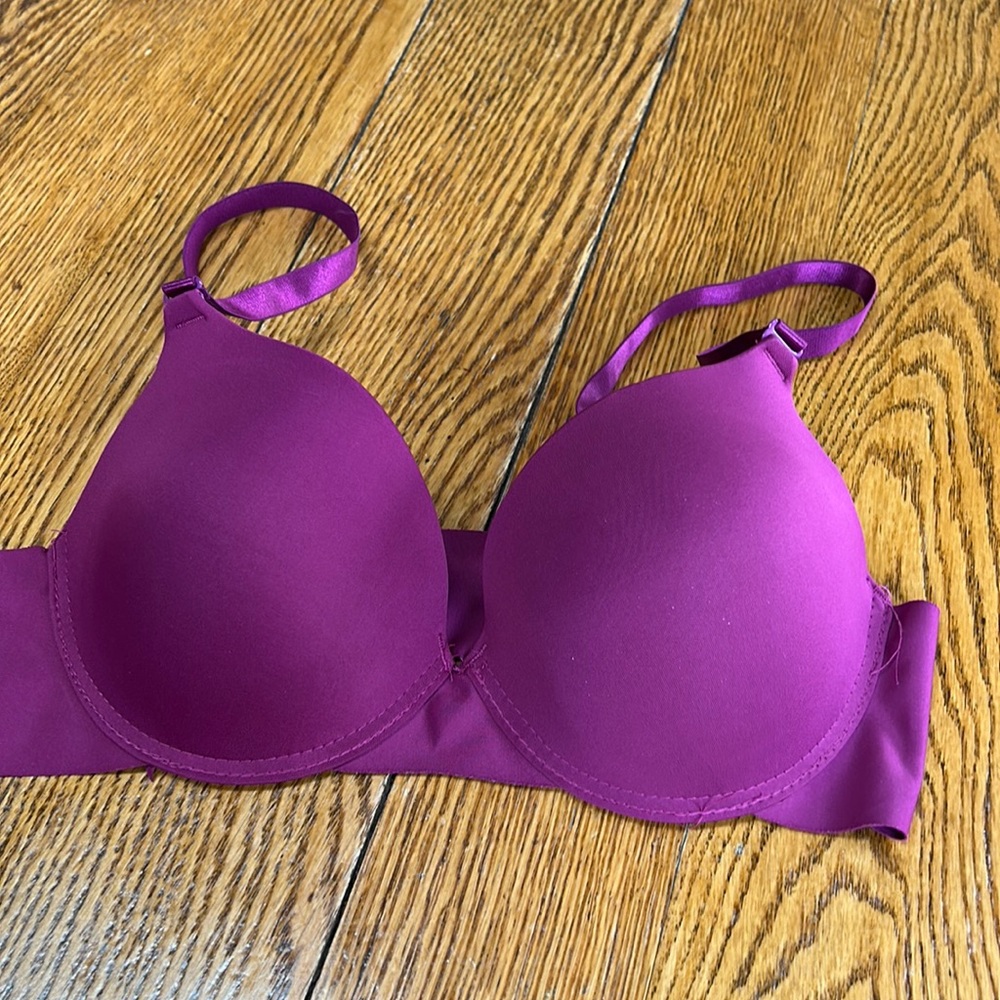 YMI Intimates brand purple bra.  Size 40C.  Underwire, adjustable straps.